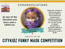 Funky face mask competition finalist