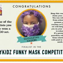 Funky face mask competition finalist