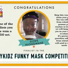 Funky face mask competition finalist