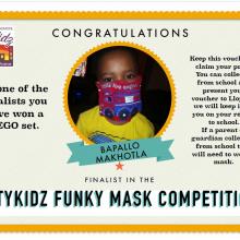 Funky face mask competition finalist