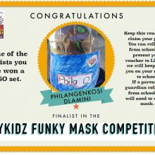 Funky face mask competition finalist