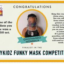 Funky face mask competition finalist