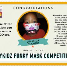 Funky face mask competition finalist