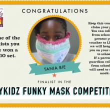 Funky face mask competition finalist