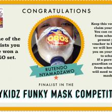 Funky face mask competition finalist