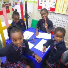 Making paper necklaces