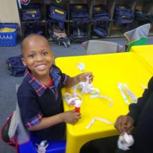 Making paper necklaces