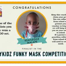 Funky face mask competition finalist