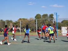 Netball against Danie Theron