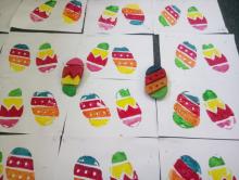 Easter Egg potato print