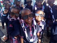 Making paper necklaces