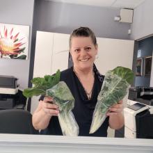 Grade 4A selling vegetables from their Perfect Pallet garden Grade 4A selling vegetables from their Perfect Pallet garden